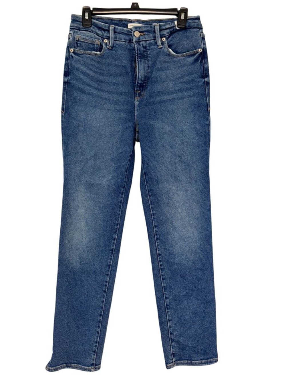 Good American Good Classic Slim Straight Leg Jeans Medium Wash Size 8